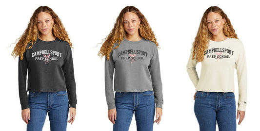 C-Port Prep New Era® Women's Tri-Blend Fleece Crop Crew