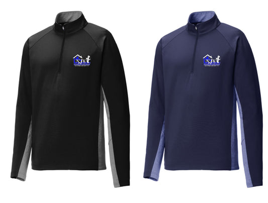 NJK Sport-Tek® Meen's Sport-Wick® Stretch Contrast 1/4-Zip Pullover