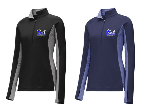 NJK Sport-Tek® Women's Sport-Wick® Stretch Contrast 1/4-Zip Pullover